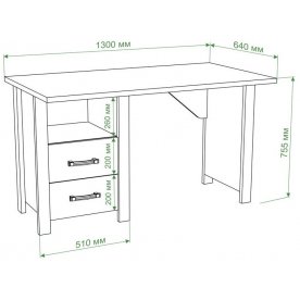 Письменный стол СТД-130 с ТБД ШК