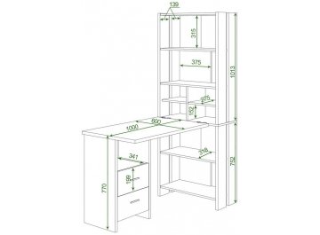 Письменный стол СТЛ-ОВХ
