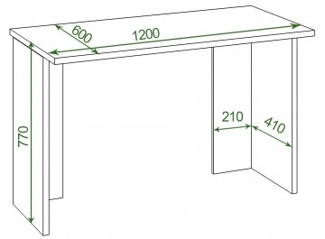 Письменный стол Беланта-Прям120(без тумбы) В