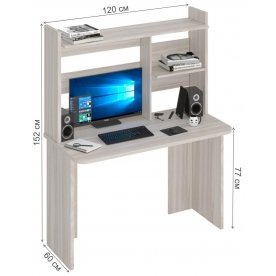 Письменный стол СКЛ-Прям120Р(без тумбы)+НКЛ-120 К