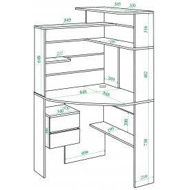 Письменный стол СК-4 БЕН
