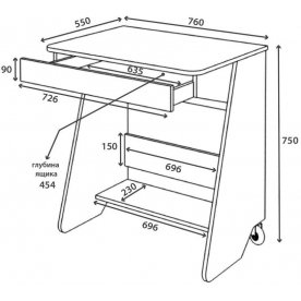 Письменный стол СК-7 БЕ