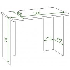 Письменный стол СКЛ-Прям100(без тумбы) В