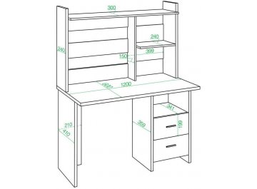 Письменный стол Беланта-Прям120Р+НКЛ-120 НБЕ