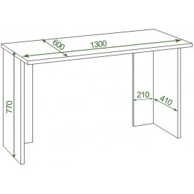 Письменный стол Беланта-Прям130(без тумбы) БЕ