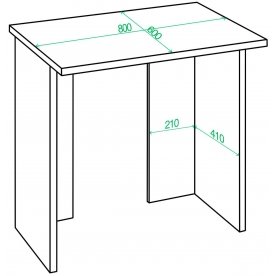 Письменный стол СКЛ-Прям80Р Н