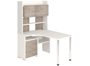 Письменный стол Жаспера-133-140 белый / нельсон