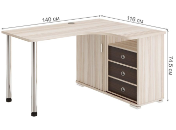 Письменный стол Жаспера-145СМ КВК правый
