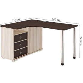 Письменный стол Жаспера-145СМ КВВ левый