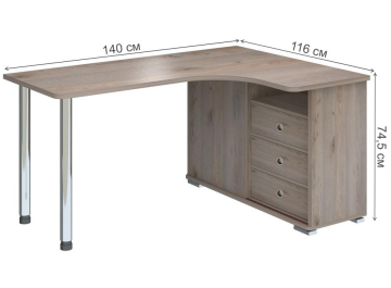 Письменный стол Жаспера-145СМ Н правый