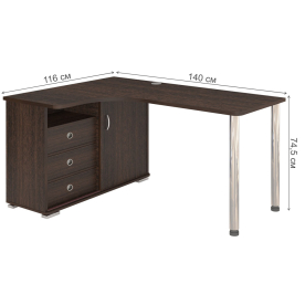 Письменный стол Жаспера-145СМ В левый