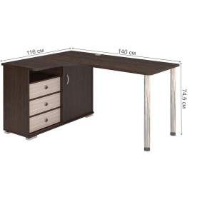 Письменный стол Жаспера-145СМ ВКВ левый