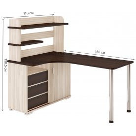 Письменный стол СР-165М КВВ-ЛЕВ левый