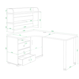Письменный стол Жаспера-165М