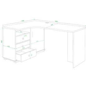 Письменный стол Жаспера-165С