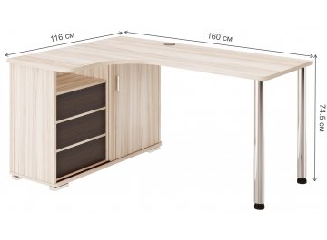 Письменный стол СР-165СМ КВК-ЛЕВ левый