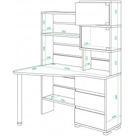 Письменный стол СР-322 БЕШ-ПРАВ