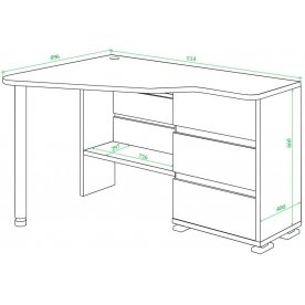 Письменный стол СР-322С ШБЕ-ЛЕВ