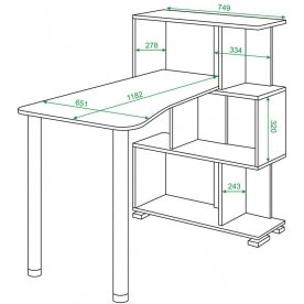 Письменный стол СЛ-5-3СТ-2 Ш