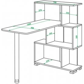 Письменный стол СЛ-5-3СТ КБЕК
