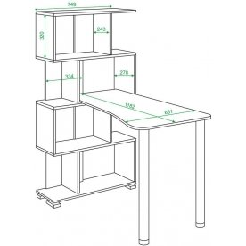 Письменный стол СЛ-5-4СТ-2 ШКШ