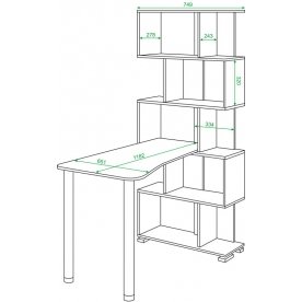 Письменный стол СЛ-5СТ-2 БЕ