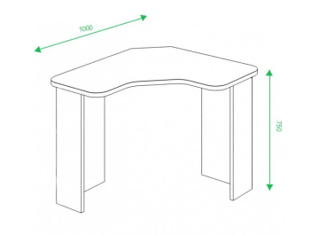 Письменный стол СКЛ-ИгрУгл100