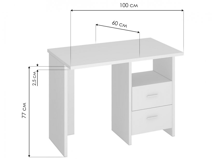 Стол компьютерный 100 х 60 см карамель / венге
