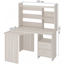 Компьютерный стол с надстройкой 120х100