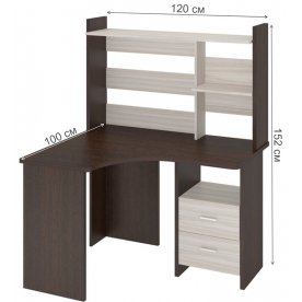 Компьютерный стол с надстройкой 120х100