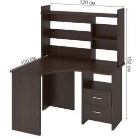 Компьютерный стол с надстройкой 120х100