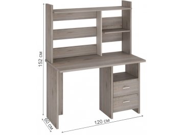Компьютерный стол с надстройкой 120х60