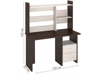 Компьютерный стол с надстройкой 120х60