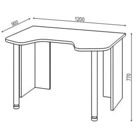 Письменный стол СКЛ-Игр120 ЧБЕ