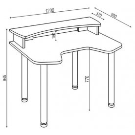 Письменный стол СКЛ-Игр120МО Ш