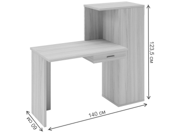 Письменный стол Беланта-ПРЯМ100+ШК К
