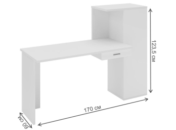Письменный стол СКЛ-ПРЯМ130+ШК КШ