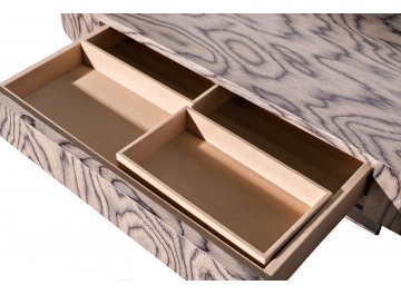 Стол-консоль Банч черно-бежевый / бронза