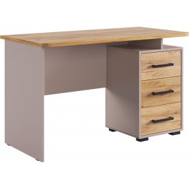 Письменный стол Лайт К3 кашемир / дуб крафт золотой