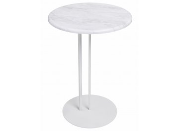 Приставной столик МеталлАрт М015 круглый белый / черный