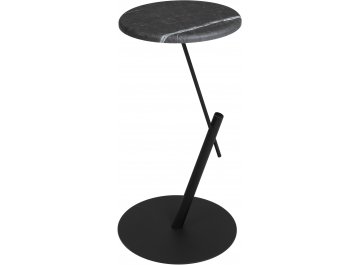 Приставной столик МеталлАрт М015 круглый белый / черный