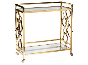 Сервировочный столик GY-CRT8164GOLD прозрачный / золото
