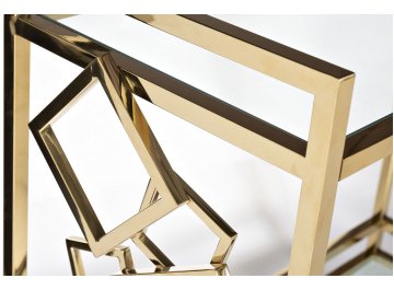 Сервировочный столик GY-CRT8164GOLD прозрачный / золото