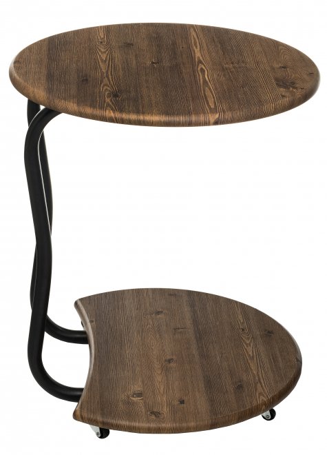 Журнальный столик Андромеда черный матовый / старое дерево
