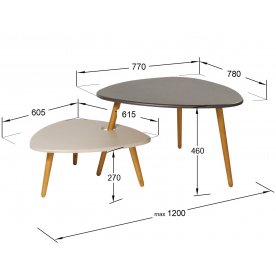 Комплект столиков Стил