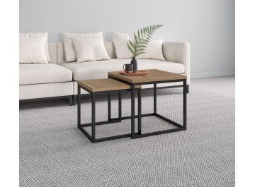 Журнальный столик SET LOGIC белый/черный