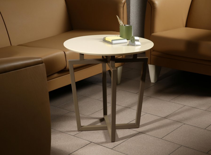 Стол журнальный Рилле 440 темный кофе / бежевый