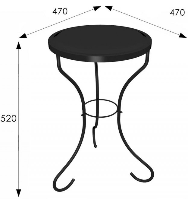 Журнальный стол SHT-CT10 чёрный муар