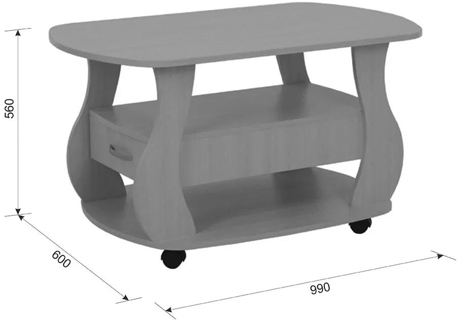 Журнальный стол Барон 3 дуб млечный
