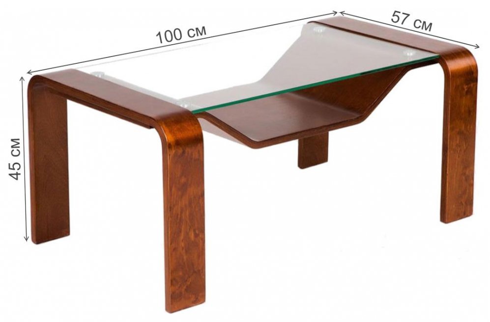 Журнальный стол Гурон 1 вишня